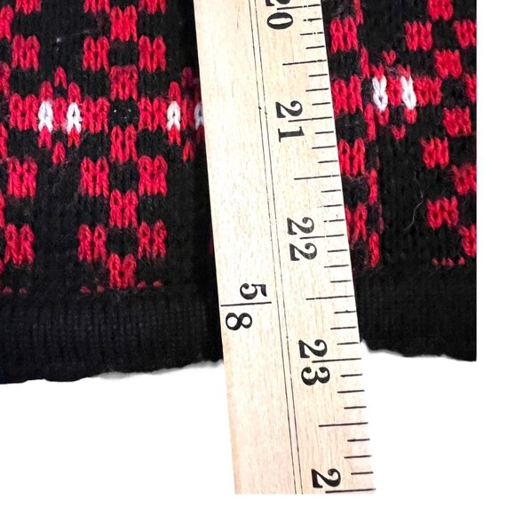 Vintage Tally Ho Grandmacore Holiday Plaid‎ Christmas Cardigan Sweater M - Picture 7 of 8